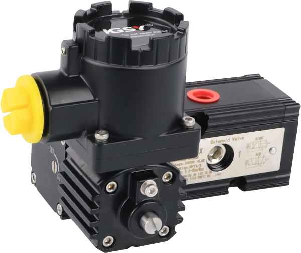 KGSY KG800 explosion-proof valve monitor equipped with NAMUR inductive sensors for hazardous areas.